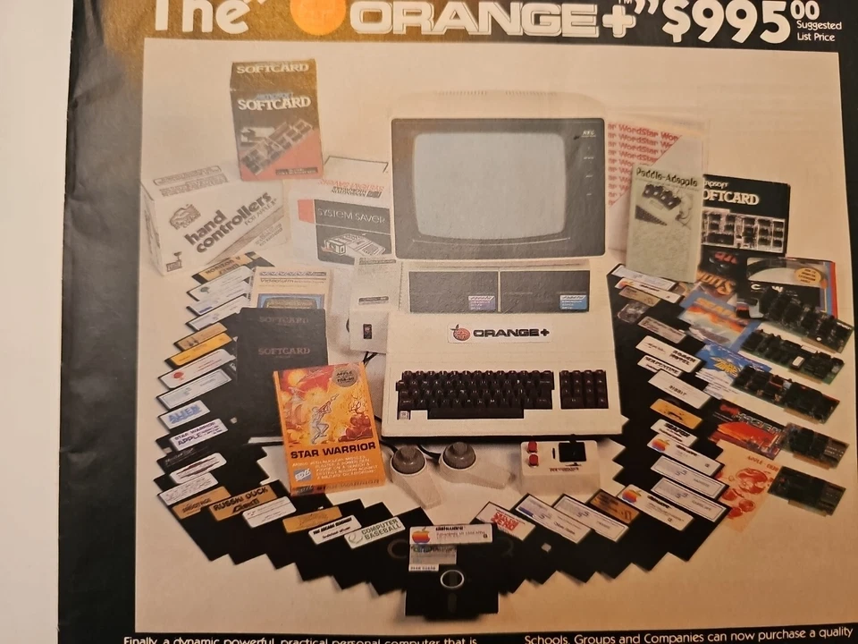 RARE Vintage 1983 Orange + Personal Computer Inflation Fighter Magazine Print Ad - Image 3 of 4