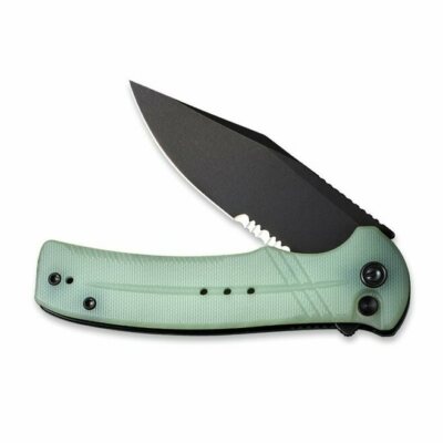 CIVC20038E3 CIVIVI Cogent Jade Button Lock G10 Handle 14C28N Half Serr Blade IKB