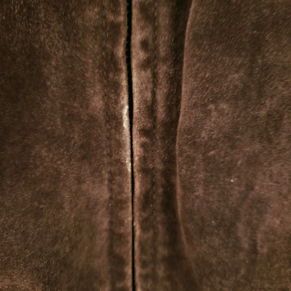 Jaqueta St Johns Bay Masculina M Marrom Médio Couro Genuíno Camurça Zíper Completo Bombardeiro - Imagem 4 de 4