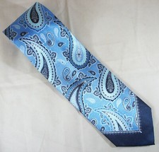 Royal Blue Modern Paisley Neck Tie 57" Long x 3.75" Wide E514