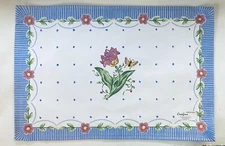 Set of 4 Casafina Park Imports 100% Cotton Papillon Placemats NEW WITH TAGS