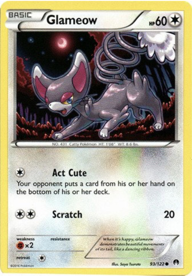 Pokemon, Breakpoint,  Glameow (93/122) - NM/M