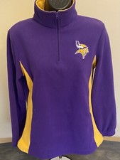 Pullover polar con cremallera 1/4 de Minnesota Vikings ropa del equipo de la NFL para mujer talla pequeña
