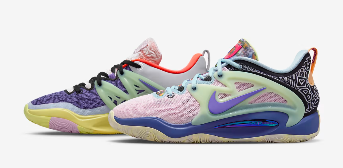 KD 15 バスケットボールシューズ パープル/ベージュ Nike KD 15 The Ground Up Men's - DC1975-200 - GB