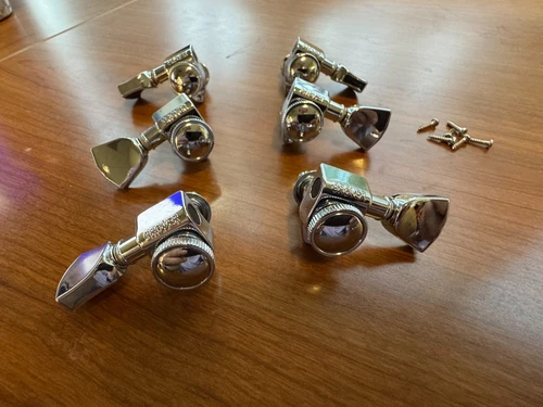 Grover 502CK Roto-Grip Locking Rotomatic Tuners 3+3 Chrome with Keystone Buttons