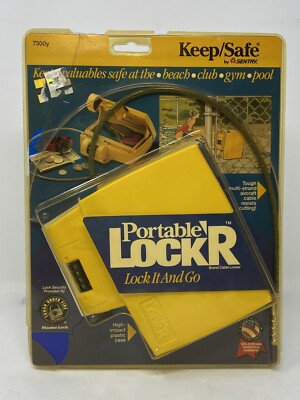 Keep/Safe by Sentry Portable Locker 7300Y Lock it & Go 4 Number Cable Lock