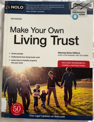 Make Your Own Living Trust by Denis Clifford (2021, Trade Paperback)