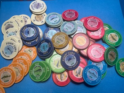 -77  -FISHING CHIPS   -POKER  CHIPS     -   