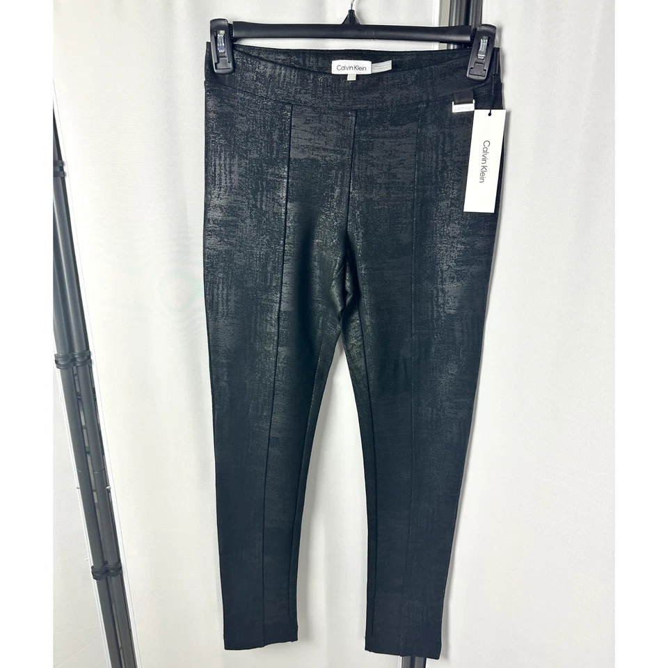Calvin Klein Leggings Ponte Repujado Mujer’s Talla XS Negros Nuevos Foto 2 de 4