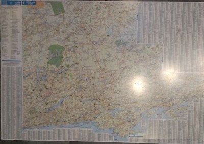 Eastern Ontario Regional Laminated Wall Map (G)