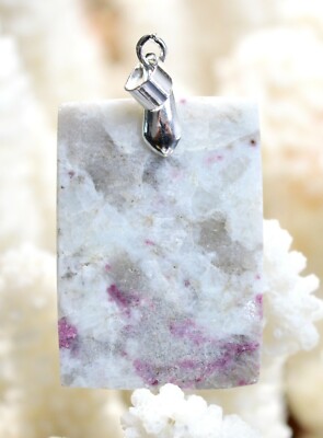 Pendentif Quartz Avec Tourmaline Rose Cabochon 76 Carats – Pierre Naturelle De Madagascar, Neuf Avec étiquettes