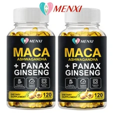 Organic Maca Root Capsules Peruvian Maca Extract for Men & Women 2×120 Pills