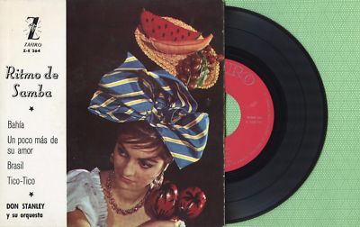 DON STANLEY / Ritmo De Samba / ZAFIRO Z-E 264 Pressing Spain 1961 EP 45 EX