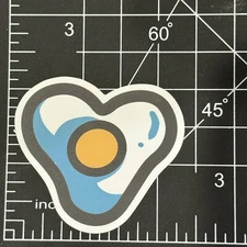 Cartoon Egg Heart Cartoon Matte- Vinyl Decal Sticker Bomb Kawaii Fun Hippie