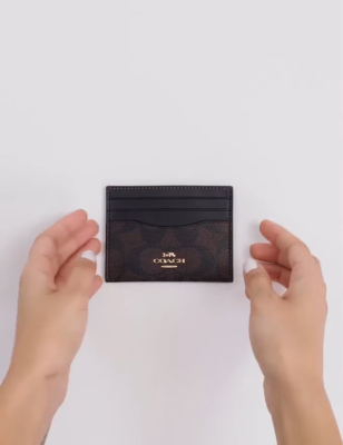 🩷Coach Slim Id Card Case - CBX13 Dragonfruit Pink Smooth Leather