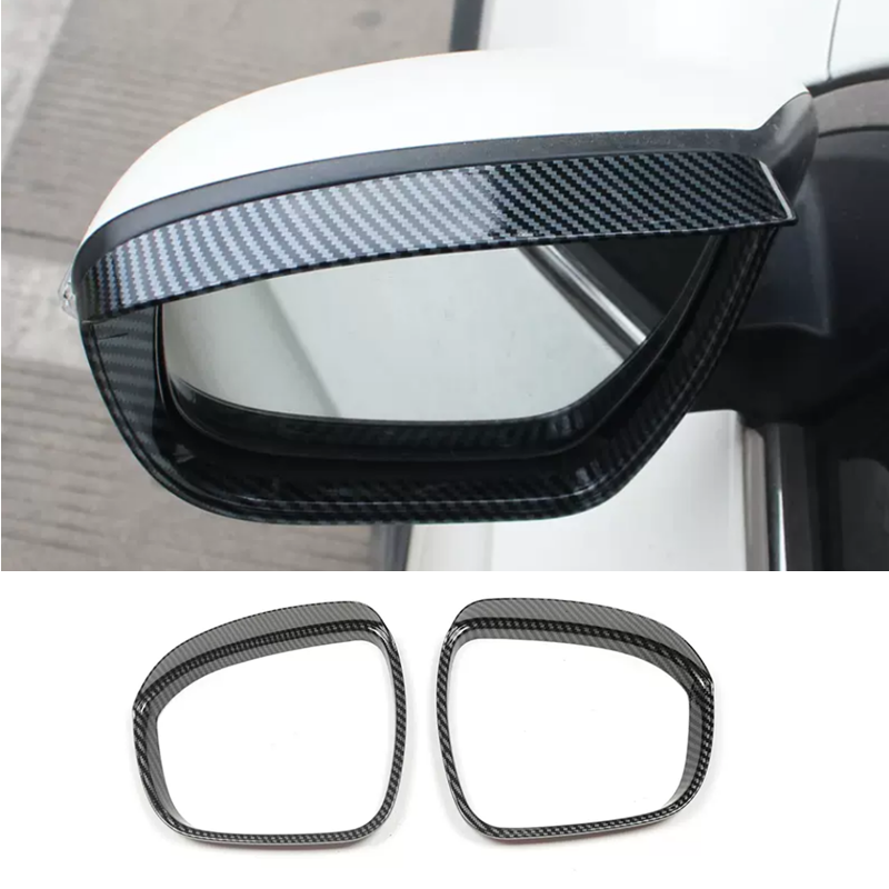 For Nissan Sentra 2020-2024 Carbon Fiber Mirror Rain Eyebrow Trim