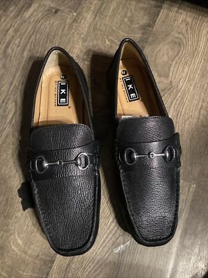 IKE by IKE BEHAR Leather Driving Bit Loafers, Black, Size US  display picture 2