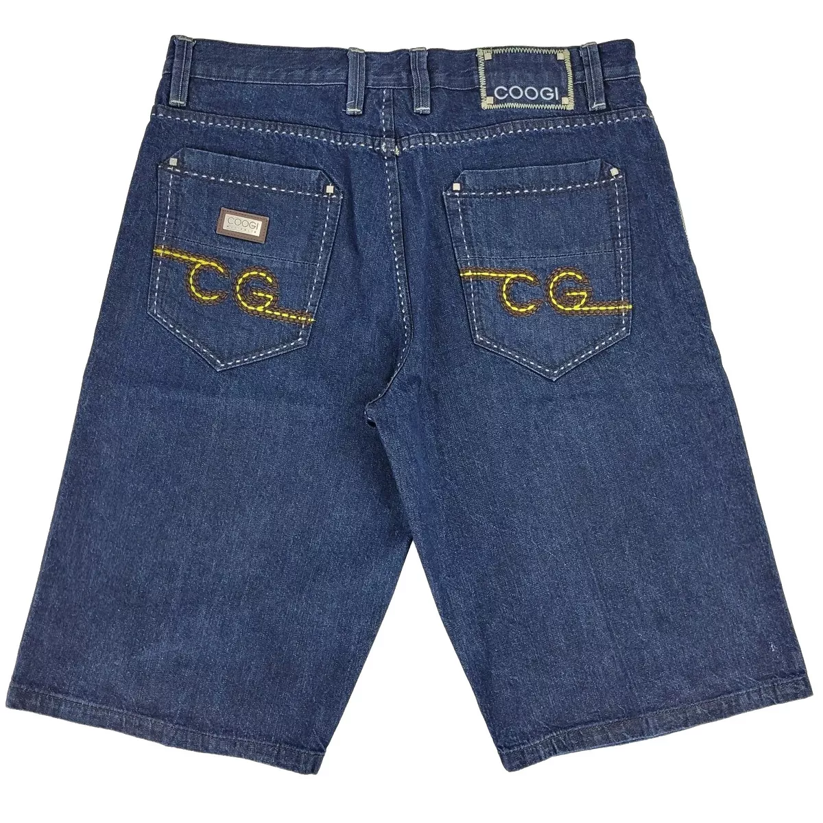 COOGI Mens Size 38 Embroidered Pockets Dark Blue Wash Denim Jean