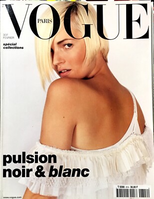 KATE MOSS Stephanie Seymour KAREN ELSON Vogue Paris Magazine February 2001