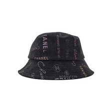 Chanel Denim Mood Cloche Bucket Hat Black M New