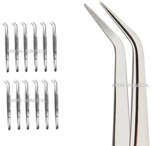 Set of 12 Ea College Cotton Dressing Plier 6" Dental Instruments Stainless Steel