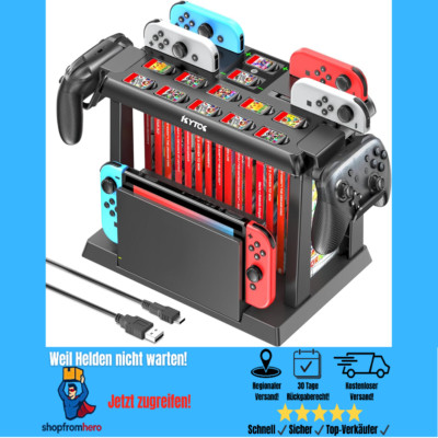 Ladestation Switch OLED Joycon Halter Controller Organizer mit USB Ladekabel