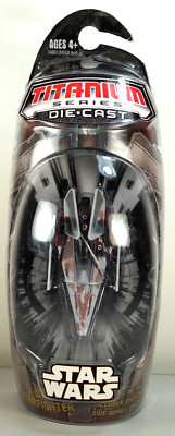 Hasbro Titanium Serie Star Wars Micro Maschinen Druckguss V-Wing Kämpfer rot!
