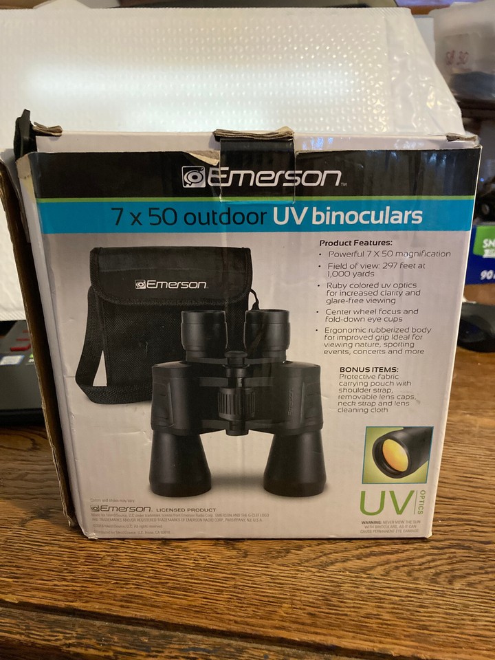 Emerson Binoculars 7x50 Magnification, Colored UV OPTICS Glare Free | eBay