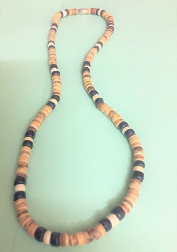 16" to 18" ASSORTED MULTI COLOR WOODEN, COCO & BONE BEADS CHOKERS & BRACELET - Picture 3 of 4