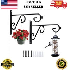 6Inch Hanging Plant Bracket 2Pack Metal Wall Hook,Anti-Rust Indoor Outdoor Wall 