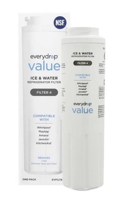 EVERYDAY VALUE EVFILTER4 REFRIGERATOR ICE & WATER FILTER 4 REPLACEMENT NIB