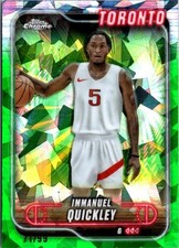2024-25 Topps Chrome Sapphire Edition Green /99 Immanuel Quickley #57 Raptors