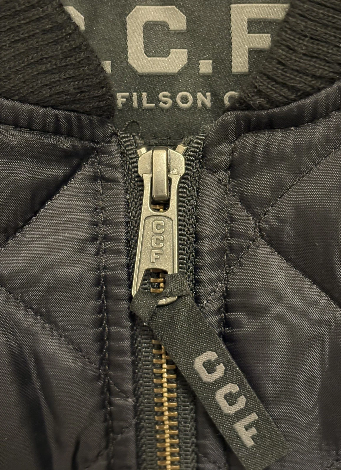 FILSON Quilted Black Utility Jacket Size Medium C. C. FILSON CO. Made in Canada image 7