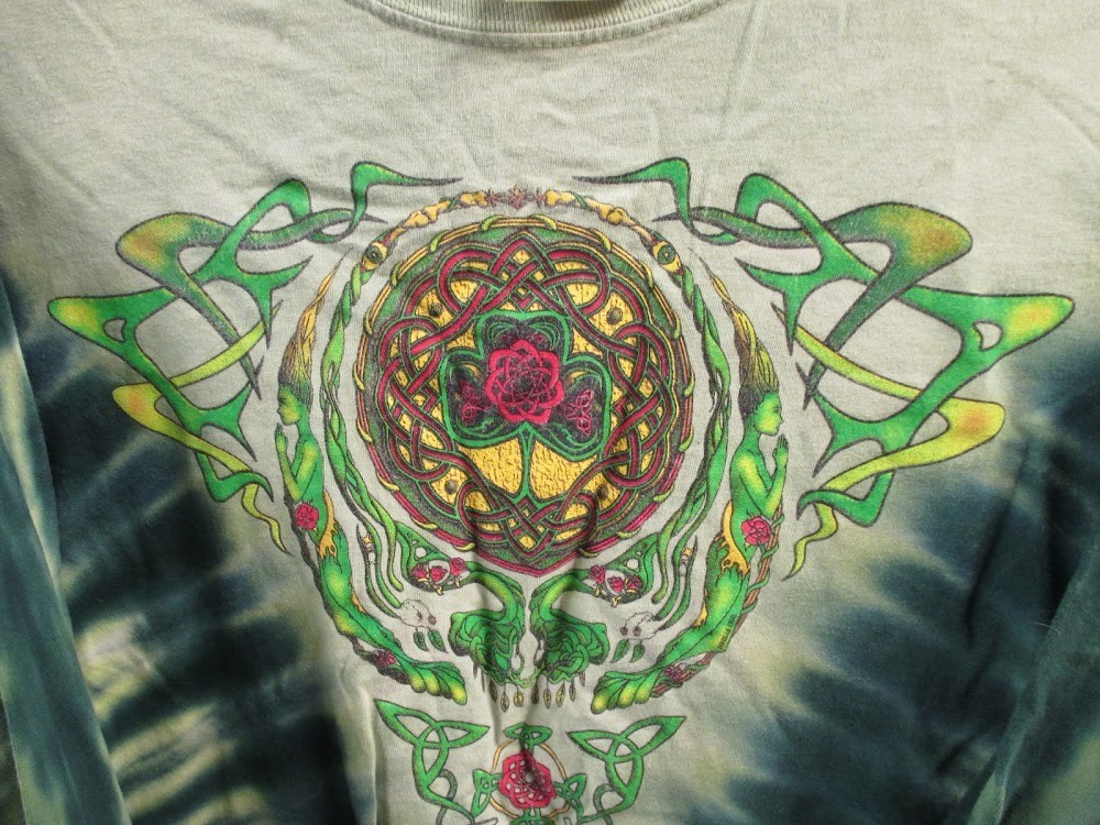 Vintage 2002 Grateful Dead Celtic Tie Dye Long Sleeve Graphic Shirt Size L image 3