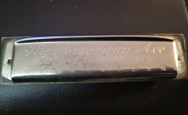 Vintage FR. Hotz "The American Ace" Harmonica Key of F MADE IN GERMANY 