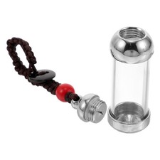 Decorative Tiny Glass Bottle Keyring Reusable Small Jar Pendant for Keepsake