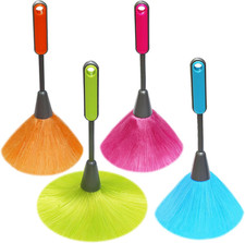 4 Pack 10 inch Microfiber Duster, Feather Duster, Grips Microfiber Delicate Dust