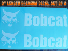Bobcat Skid Steer 9” Decal Sticker Vinyl  (Set Of 2) - White