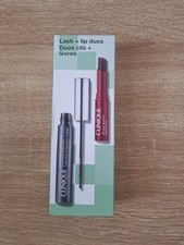 Clinique black mascara Full Size and mini lipstick black honey duos New In Box