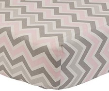 Pastel Chevron Fitted Crib Sheet 28x52 Premium Quality Made in USA