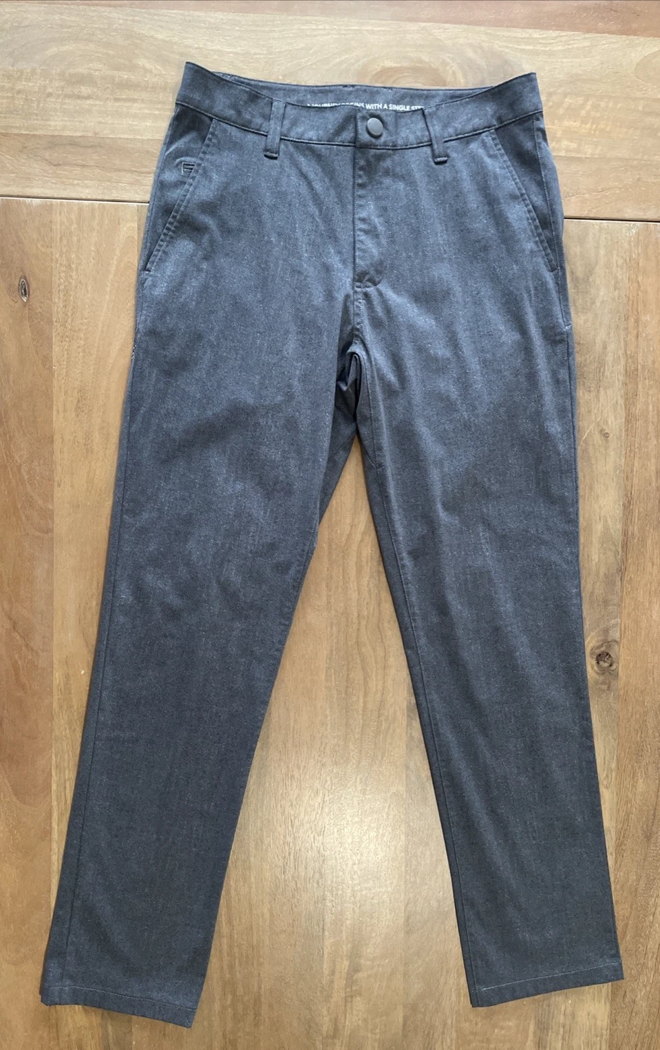 Rhone Commuter Slim Fit Pants Men's Size 28x28 Gray Performance Casual Preppy