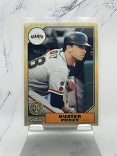 Giants 2017 Topps Chrome #87T-6 Buster Posey 1987 Topps Baseball 30th