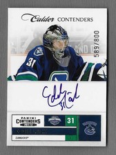 EDDIE LACK 2011-12 PANIN CONTENDERS SP AUTOGRAPH CARD #254 589/800 AUTO CANUCKS