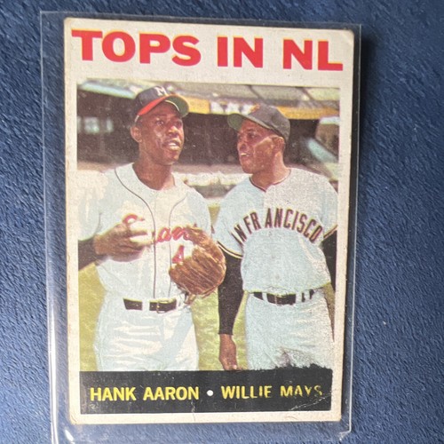 Hank Aaron / Willie Mays #423 1964 Topps card
