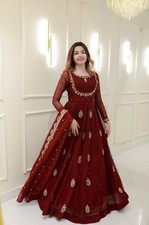 Function Wear Georgette Attractive Gown And Fancy Dupatta For Women  Girls