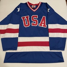 K1 Team USA 1980 Miracle On Ice Lake Placid Olympic Hockey Jersey Blue Adult L