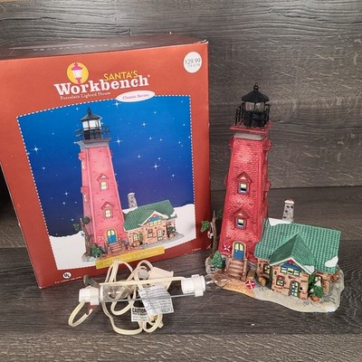 Santa's Workbench Classic Series Christmas Village 2004 Far Harbour Lighthouse
