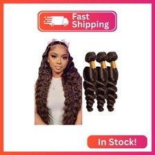 300g Chocolate Brown Loose Wave Bundles Human Hair 4 Loose Wave Bundles 30 32 3