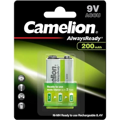 [NH-9V200ARBP1] Camelion Pile rechargeable 9V 200mAh AlwaysReady - Photo 1/2