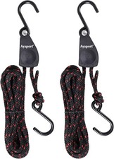 Ayaport Kayak Rope Tie Down 14ft Ratchet Straps Bow 1/4x14 apos;-2pcs, Black
